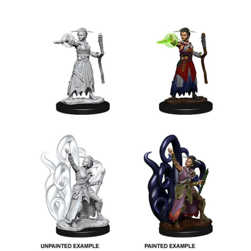 Wizkids Dungeons And Dragons Games Female Human Warlock Unpainted Miniatures D&D WZK73837