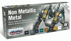 Vallejo Non Metallic Metal Colors Paints Pack of 8 17ml VAL-72212