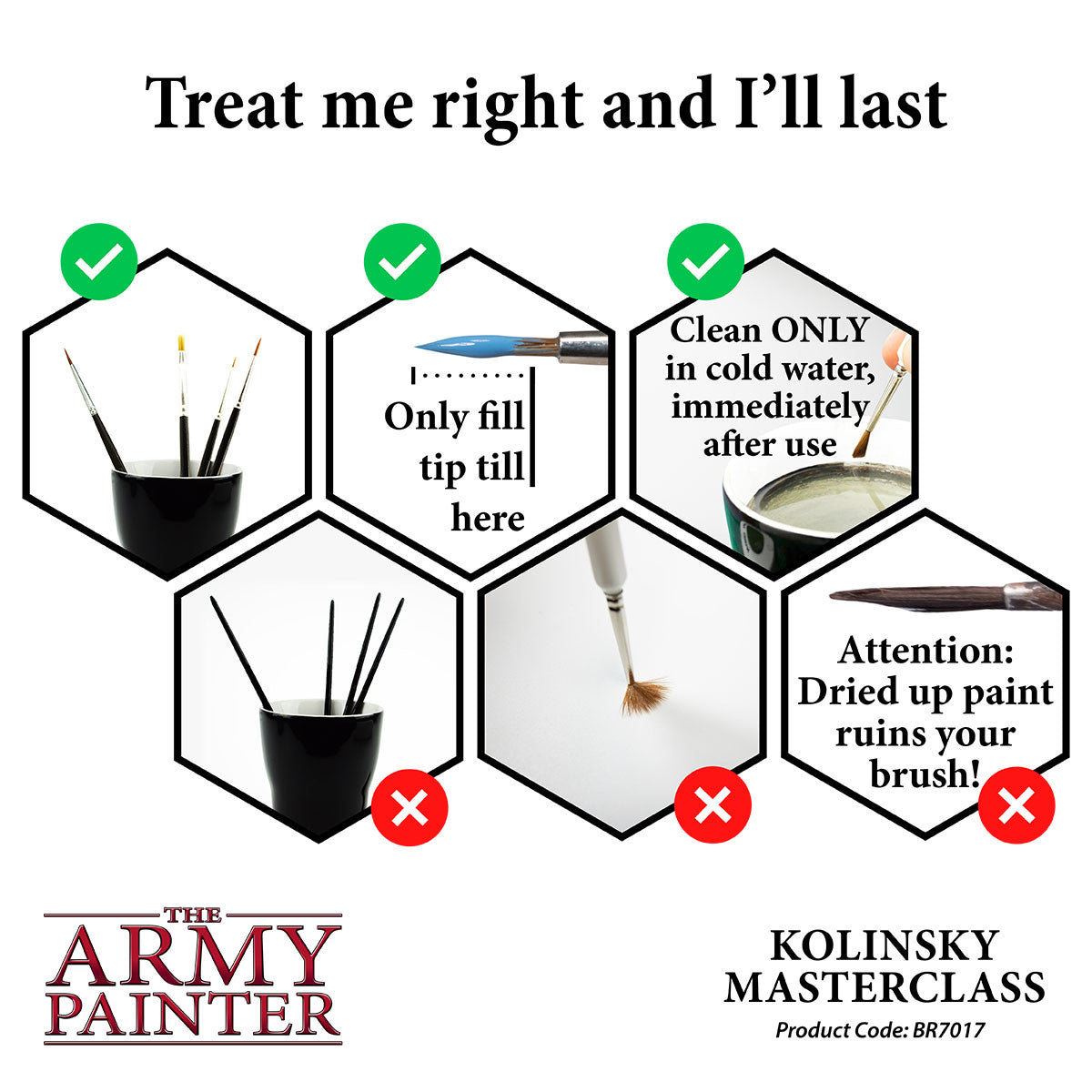 The Army Painter Wargamer Brush Kolinsky Paint Brush BR7017