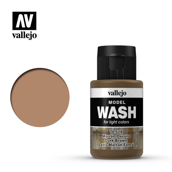 Vallejo Dark Brown Wash Paints 35ml VLJ-76514