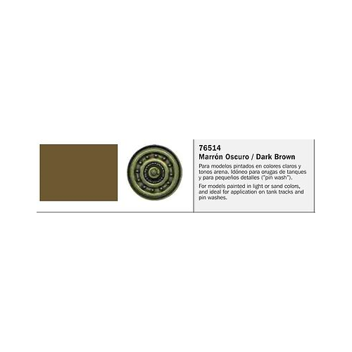 Vallejo Dark Brown Wash Paints 35ml VLJ-76514