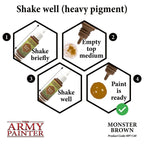 The Army Painter Warpaint Monster Brown Non Toxic Acrylic Paints 18ml WP1120