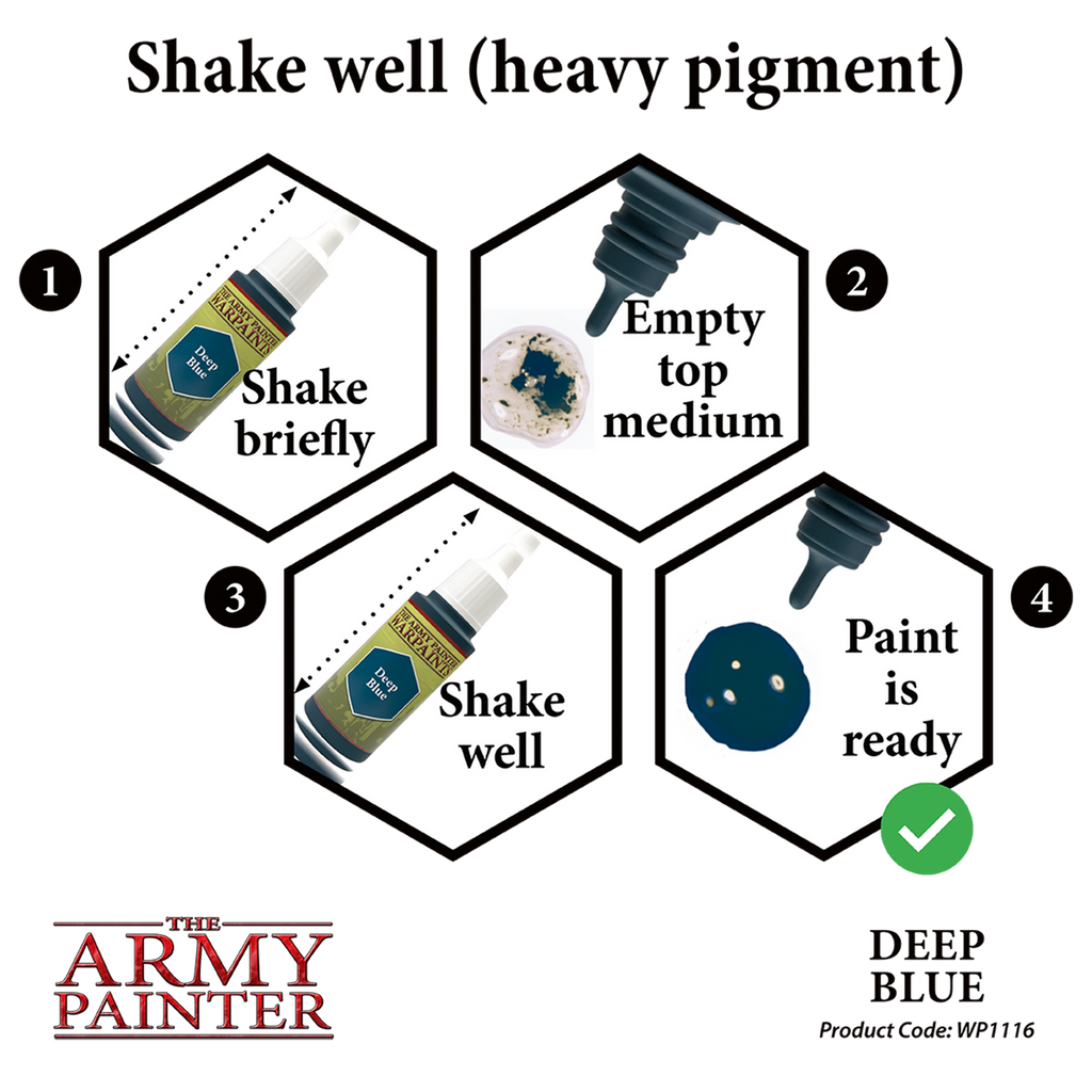 The Army Painter Warpaint Deep Blue Non Toxic Acrylic Paints 18ml WP1116