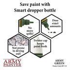 The Army Painter Warpaint Army Green Non Toxic Acrylic Paints 18ml WP1110
