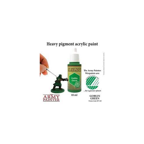 The Army Painter Warpaint Goblin Green Non Toxic Acrylic Paints 18ml TAP-WP1109