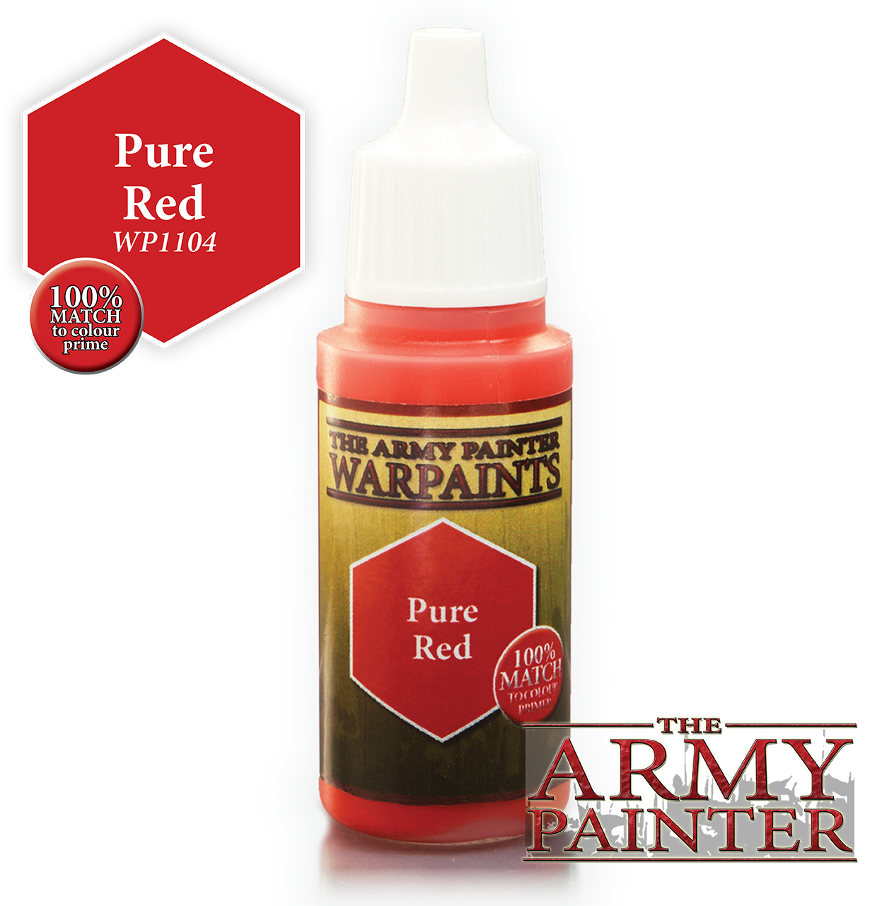 The Army Painter Warpaint Pure Red Non Toxic Acrylic Paints 18ml WP1104