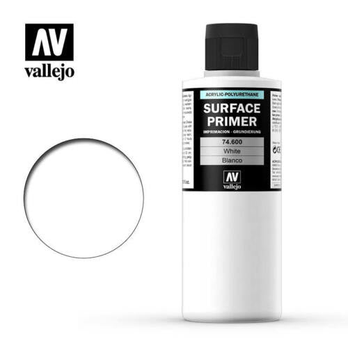 Vallejo White Primer Acrylic Polyurethane Paints Primer 200ml VLJ-74600