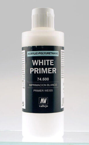 Vallejo White Primer Acrylic Polyurethane Paints Primer 200ml VLJ-74600