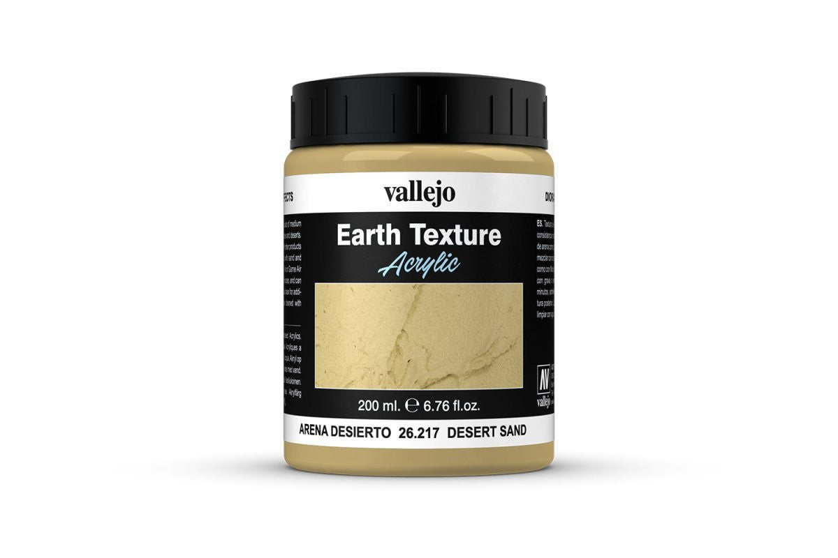 Vallejo Earth Texture Acrylic Desest Sand Gel Non Toxic Glues and Liquids 200ml VAL-26217