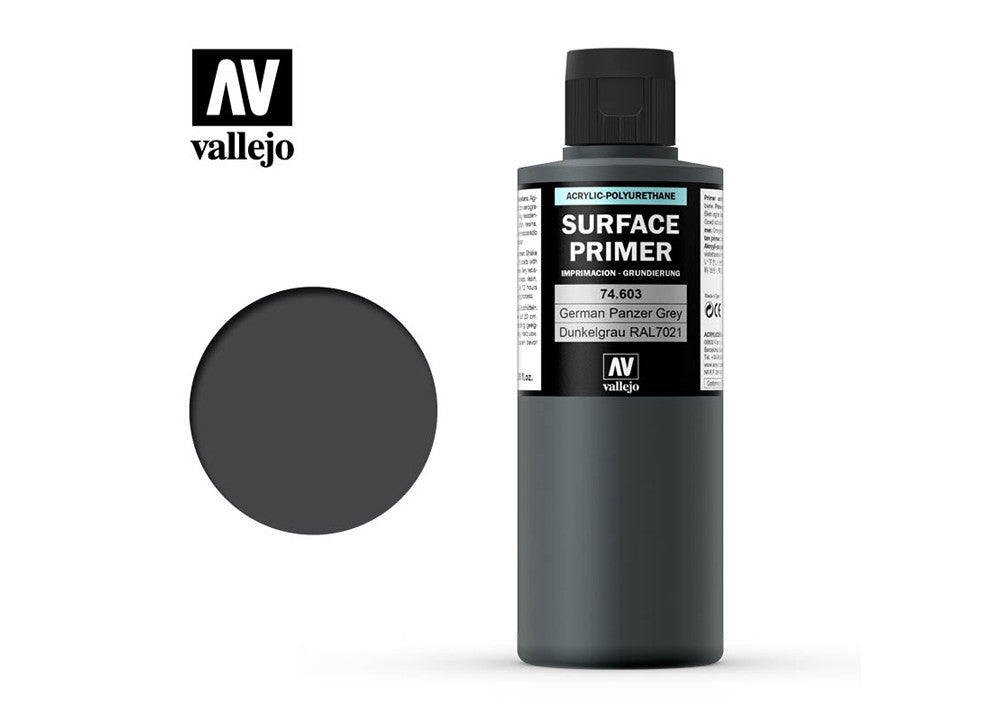 Vallejo Surface Primer German Panzer Grey 200ml VAL-74603