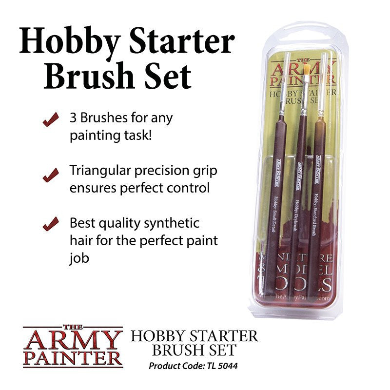The Army Painter Hobby Starter Brush Set of 3 TL5044