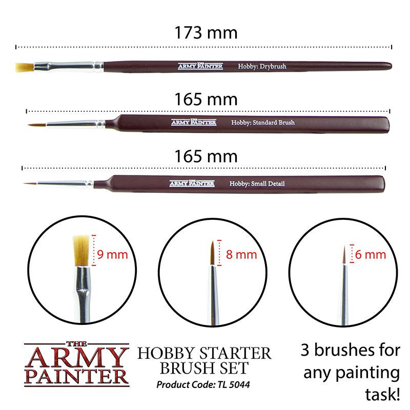 The Army Painter Hobby Starter Brush Set of 3 TL5044