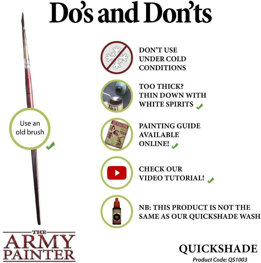 The Army Painter Quickshade Dark Tone Varnish QS1003