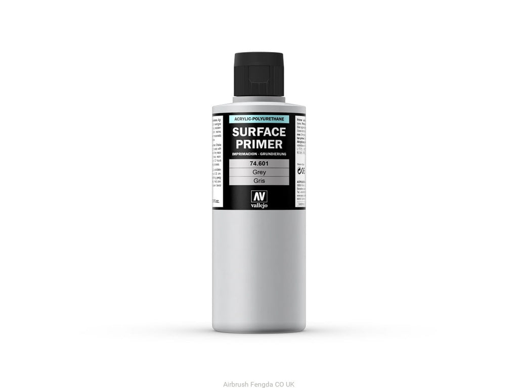 Vallejo Grey Primer Acrylic Polyurethane Non Toxic 200ml VAL-74601