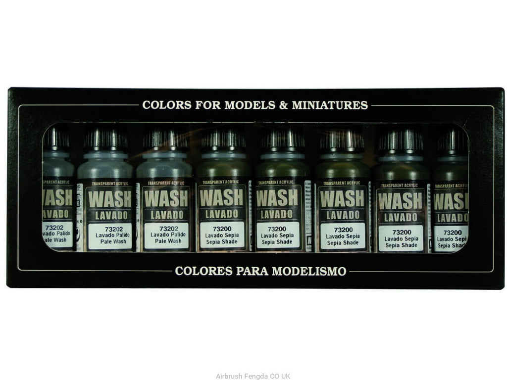 Vallejo Game Color Washes Set Pack of 8 17ml VAL-73998