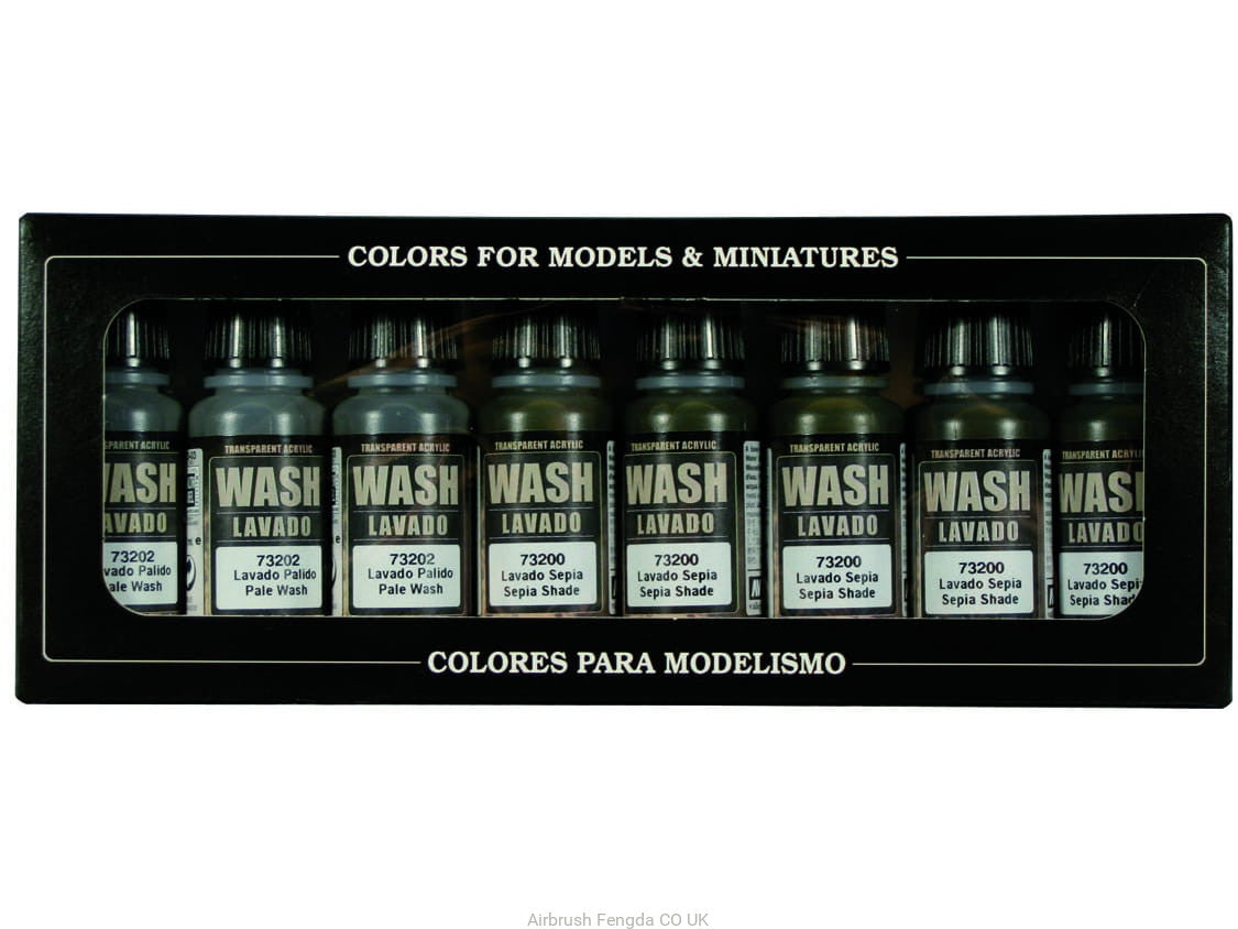Vallejo Game Color Washes Set Pack of 8 17ml VAL-73998