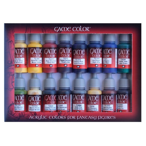 Vallejo Game Color Advanced Acrylic Paint Set Pack of 16 Assorted Colours 17ml VAL-72298