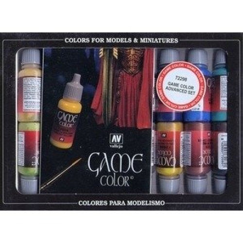 Vallejo Game Color Advanced Acrylic Paint Set Pack of 16 Assorted Colours 17ml VAL-72298