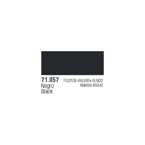 Vallejo Model Air Black Non Flammable Non Toxic Paint 17ml VAL-71057