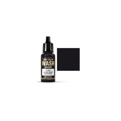 Vallejo Game Wash Black Wash Acrylic Non Toxic Paints 17ml VAL-73201