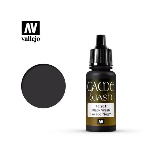 Vallejo Game Wash Black Wash Acrylic Non Toxic Paints 17ml VAL-73201