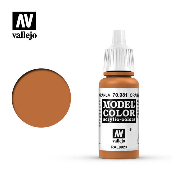 Vallejo Model Color Orange Brown Non Toxic Paints 17ml VAL-70981
