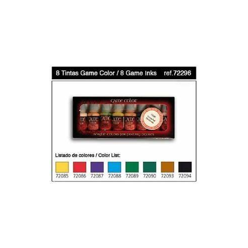 Vallejo Game Ink Paint Set Pack of 8 Color Paints 17ml VAL-72296