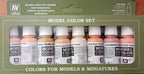 Vallejo Face Skin Colors Paint Set Pack of 8 Non Toxic Colors 17ml VAL-70124