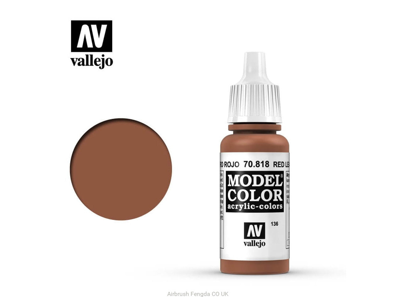 Vallejo Red Leather Paint Regular 17ml VLJ-818