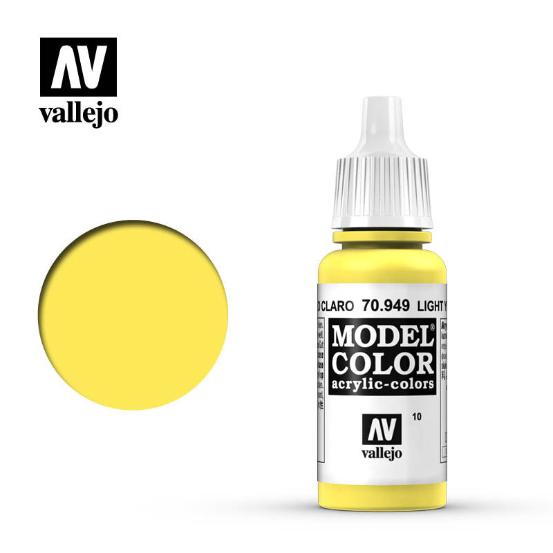 Vallejo Model Color Light Yellow Acrylic Non Toxic Paints 17ml VAL-70949