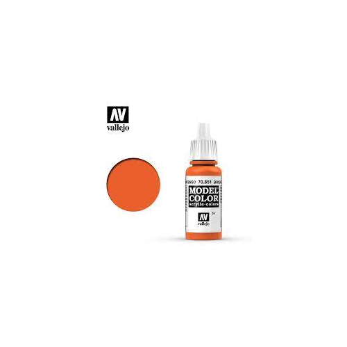 Vallejo Model Color Bright Orange Non Toxic Paints 17ml VAL-70851