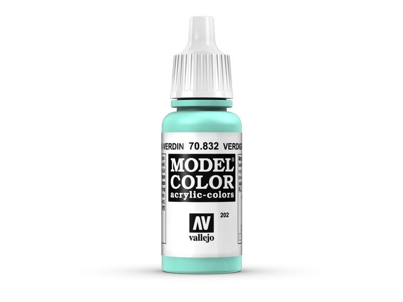 Vallejo Model Color Verdigris Glaze Non Toxic Paints 17ml VAL-70832