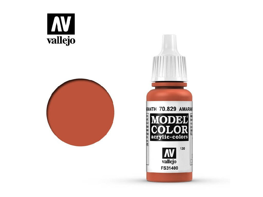 Vallejo Model Color Amaranth Red Non Toxic Paints 17ml VAL-70829