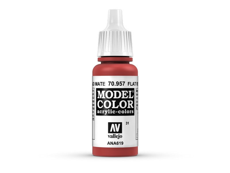 Vallejo Model Color Flat Red Acrylic Non Toxic Paints VAL-70957