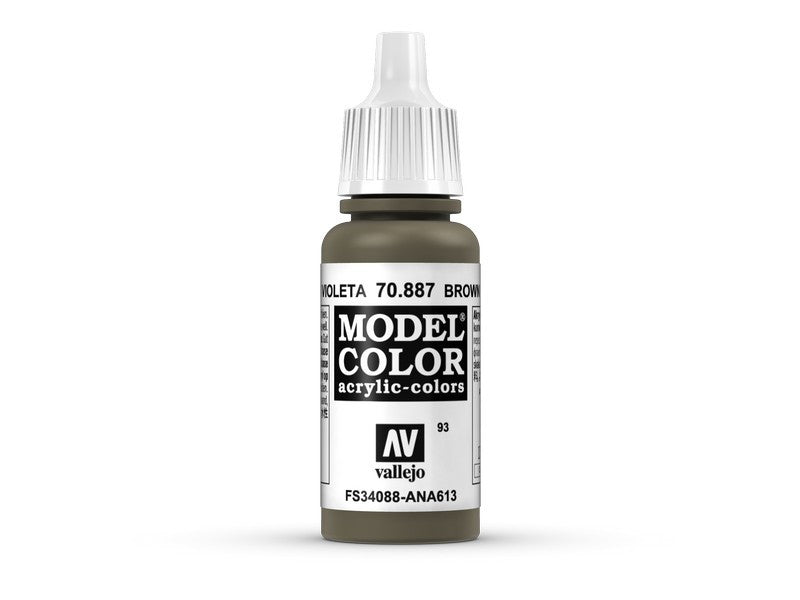 Vallejo Model Color US Olive Drab Non Toxic Paintss 17ml VAL-70887