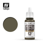 Vallejo Model Color US Olive Drab Non Toxic Paintss 17ml VAL-70887