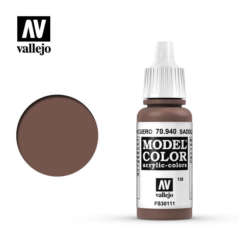 Vallejo Model Color Saddle Brown Non Toxic Paints 17ml VAL-70940