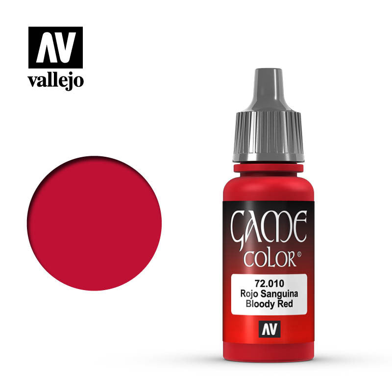 Vallejo Game Color Bloody Red Acrylic Non Toxic Paints 17ml VAL-72010
