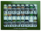 Vallejo WWII Allied Forces Paint Set Pack of 16 Non Toxic 17ml VAL-70109