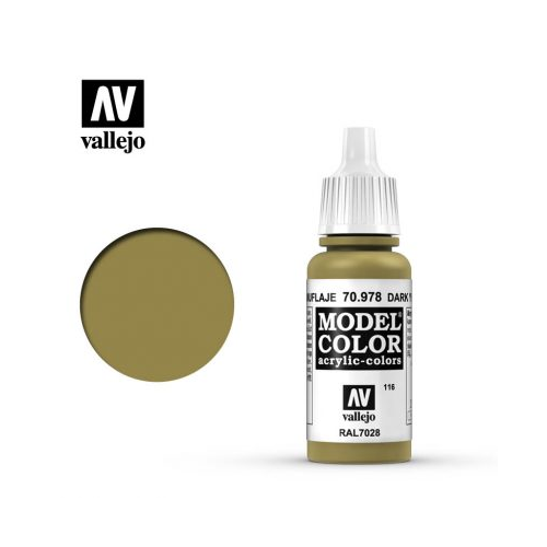 Vallejo Model Color Dark Yellow Non Toxic Paints 17ml VAL-70978