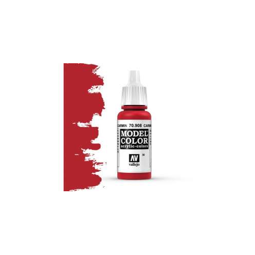 Vallejo Model Color Carmine Red Non Toxic Paints 17ml VAL-70908
