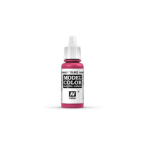 Vallejo Model Color Sunset Red Non Toxic Paint 17ml VAL-70802