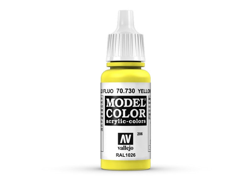 Vallejo Model Color Yellow Fluorescent Non Toxic Paint 17ml VAL-70730