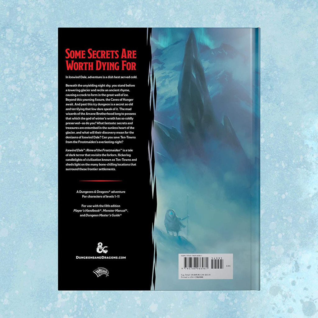 Dungeons and Dragons Wizards of the Coast RPG Icewind Dale Rime of the Frostmaiden Hard Cover Core Books D&D WOC-C78670000