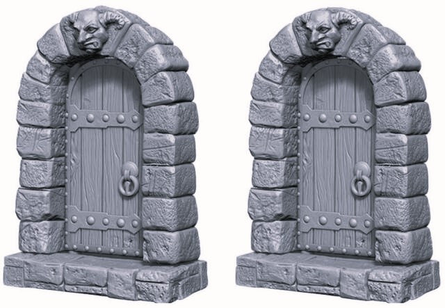 Wizkids Dungeons And Dragons Deep Cuts Unpainted Miniatures Doors WZK73360