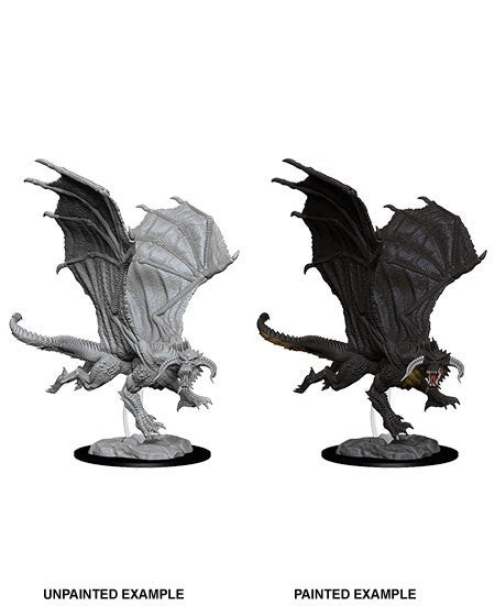 Wizkids Dungeons and Dragons Nolzurs Marvelous Unpainted Miniatures Adult Black Dragon D&D WZK90577
