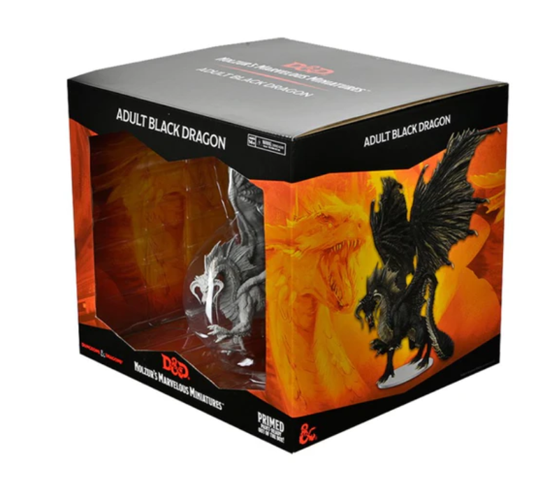 Wizkids Dungeons and Dragons Nolzurs Marvelous Unpainted Miniatures Adult Black Dragon D&D WZK90577