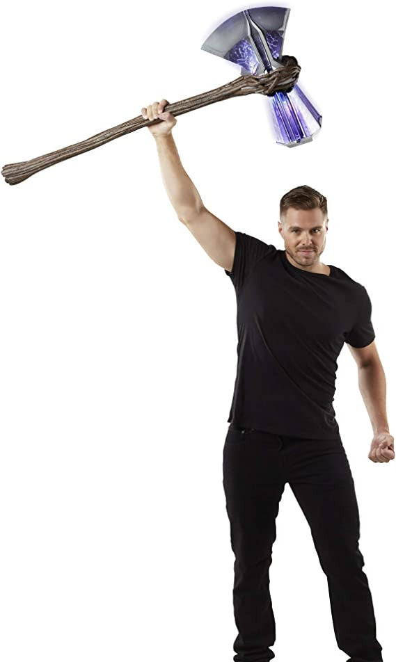 Avengers Marvel Endgame Marvel Legends Stormbreaker Electronic Axe Thor Premium Roleplay Item with Sound FX, for Fans, Collectors, and Adults