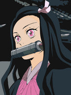 Demon Slayer: Kimetsu no Yaiba Nezuko Kamado Became Smaller Shake The Sword Burn Your Heart Nezuko in Contemplative Pose Bearing Bamboo Mouth Restraint Anime Chibi Figure Ichiban Bandai Spirits BAS60176