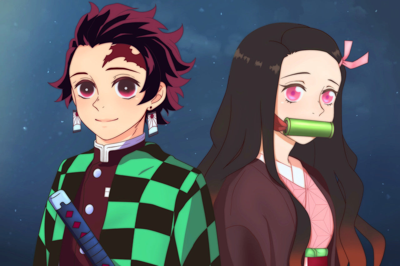 ensky - Tanjiro and Nezuko [Demon Slayer] Artboard Jigsaw Puzzle - Canvas Style